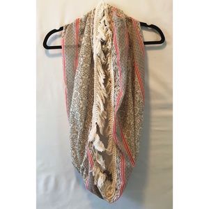 Grey & Pink Infiniti Scarf